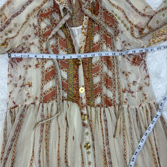 Free People Cream and Pink Patterned Maxi Dress - Picture 9 of 15